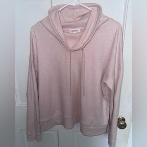 HavenWellWithin (Talbots) light pink funnel neck pullover sweatshirt